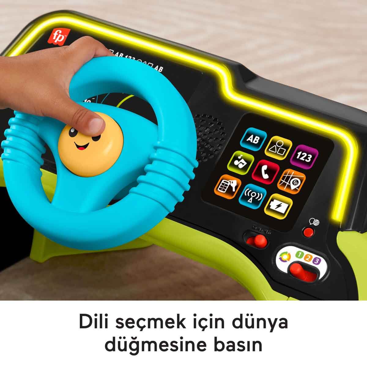 Fisher Price Sesli ve Işıklı Eğlen ve Öğren İlk Arabam HYR91 - Görsel 4